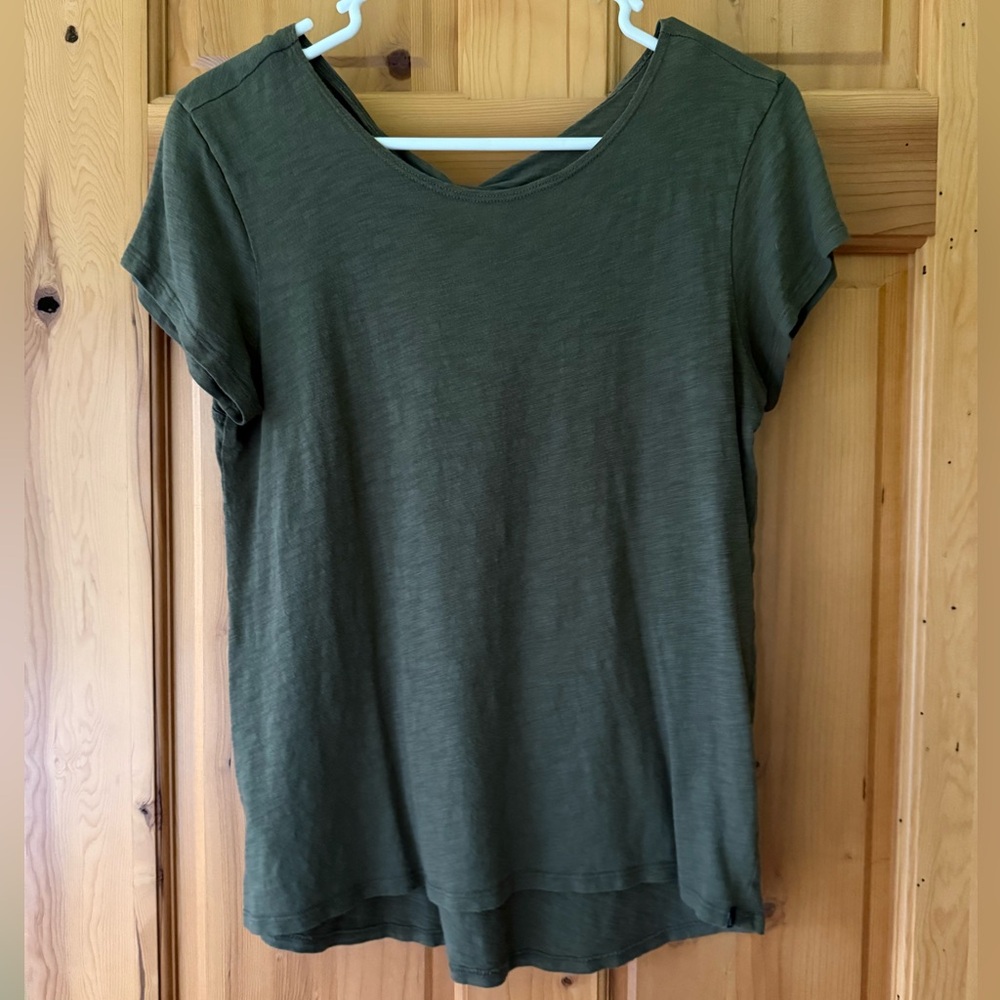 Eddie Bauer Olive Green Short Sleeve Tee